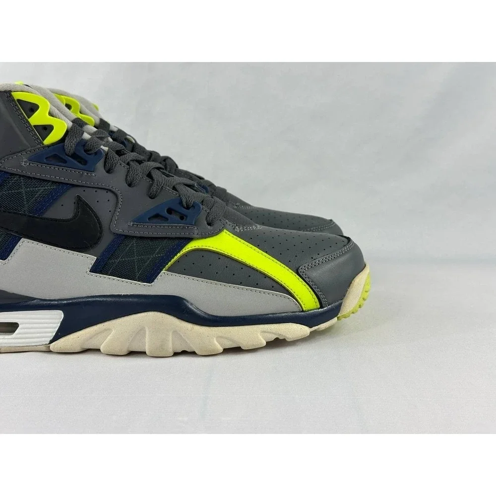 Nike Air Trainer SC High Gray Navy 2013 Seahawks Men Size 12 Shoes 302346-007